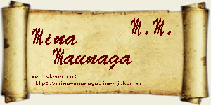Mina Maunaga vizit kartica